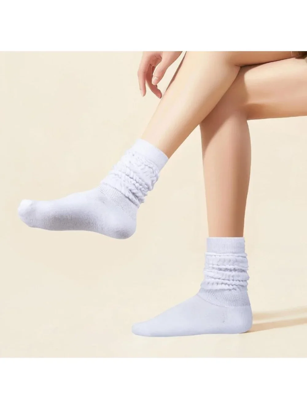 30 Pairs Slouch Socks for Women & Teens - Scrunch Boot Socks, Size 9-11, Bulk